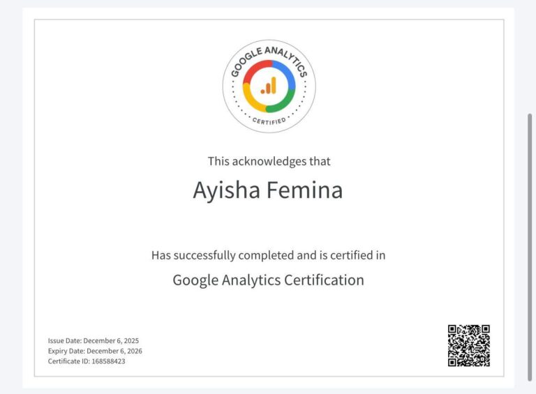 google analytics certified digital marketing consultant in Calicut